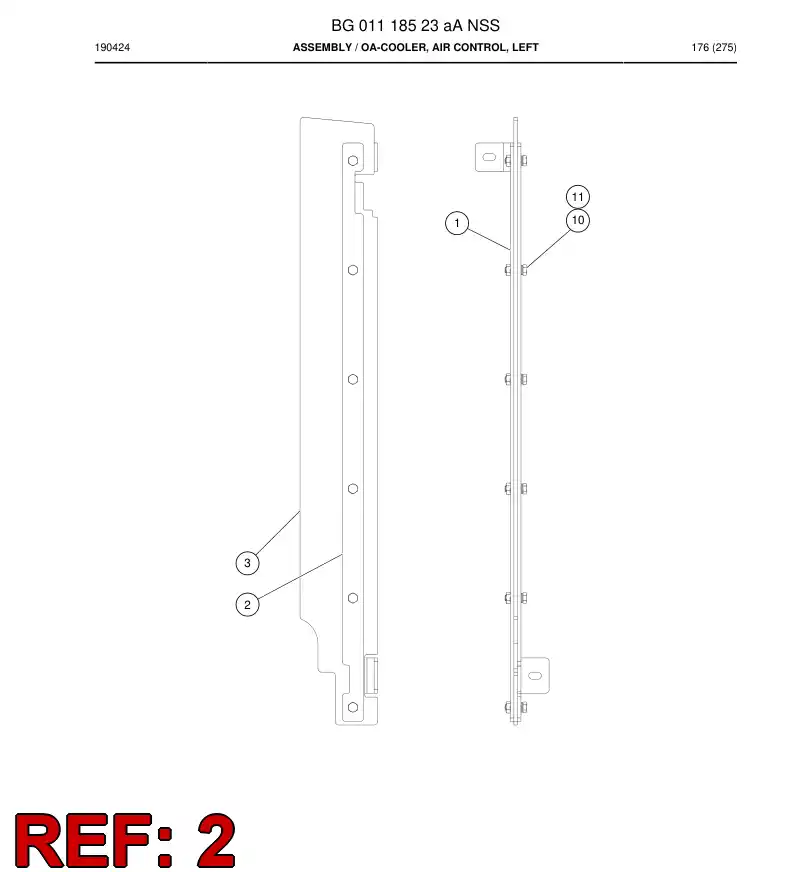 BG01109092a BG 011 090 92a Plate - Sandvik Technical Drawing