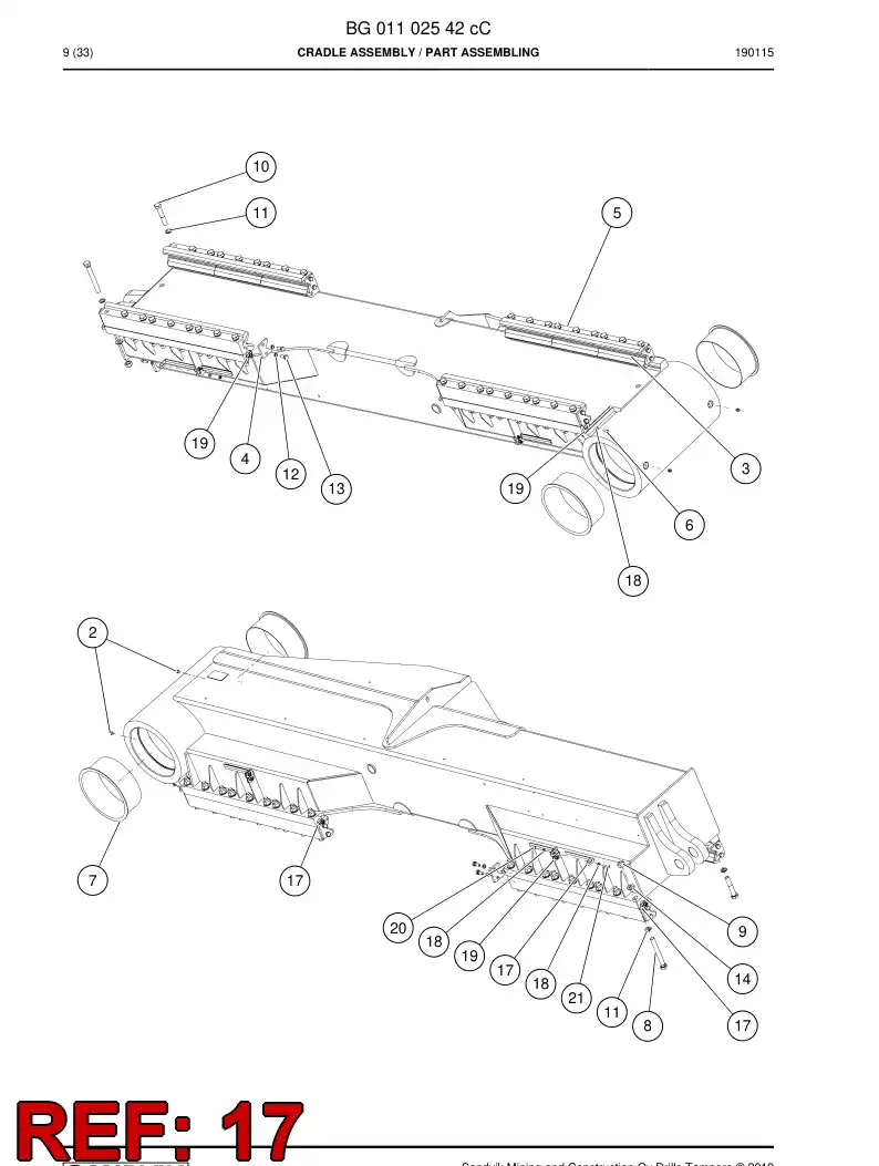BG01110216a BG 011 102 16a Shim - Sandvik Technical Drawing