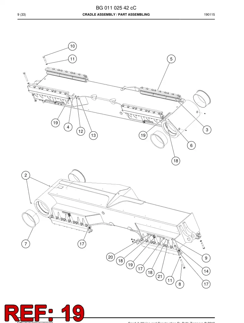 BG01110374a BG 011 103 74a Shim - Sandvik Technical Drawing