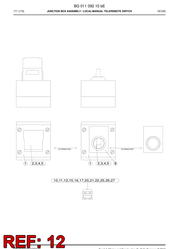 BG01110865b BG 011 108 65b Decal - Sandvik Technical Drawing