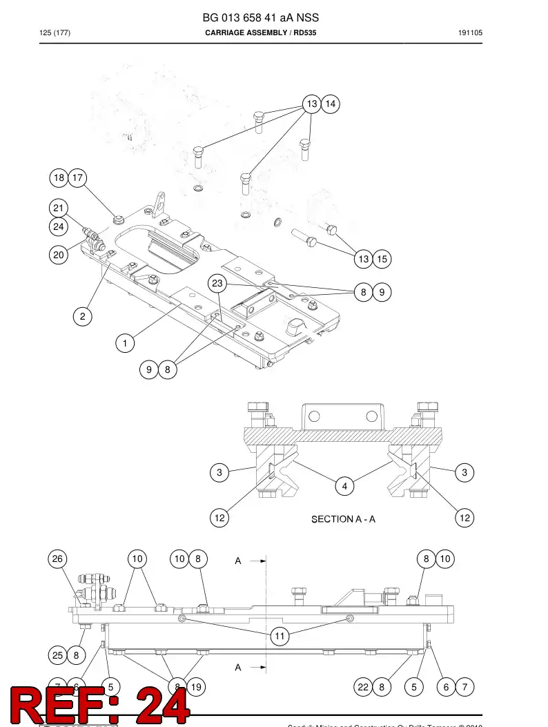BG01110953a BG 011 109 53a Reducer, Tube End - Sandvik Technical Drawing