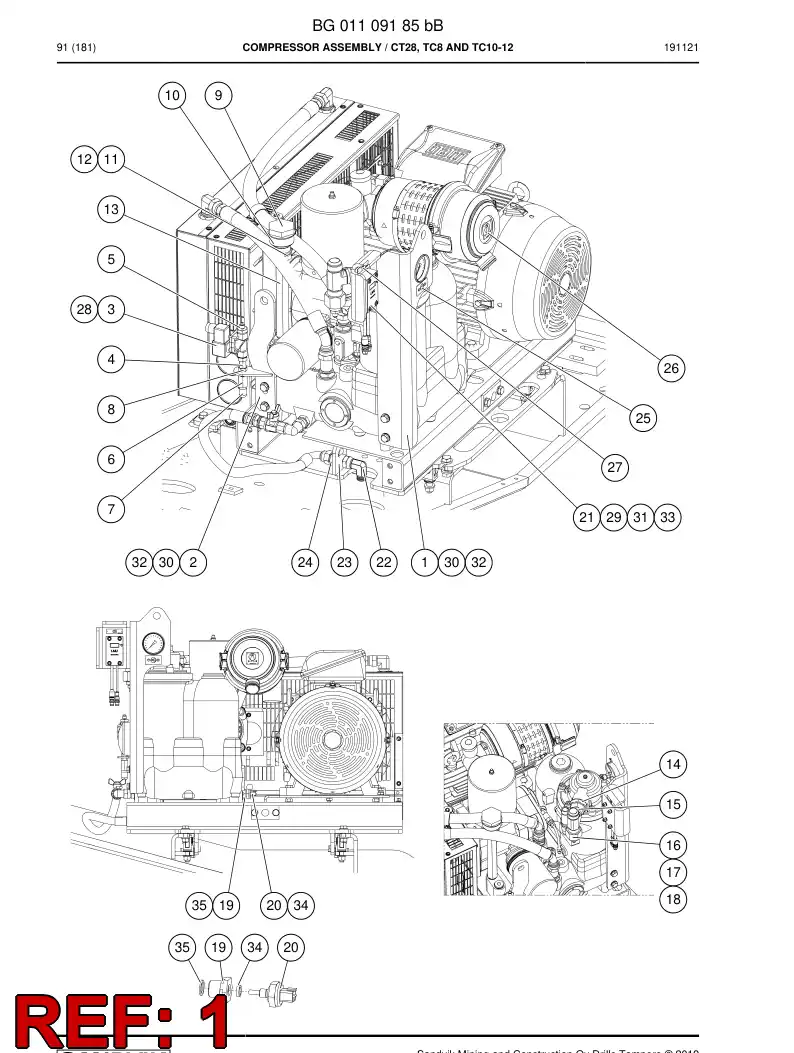 BG01110956a BG 011 109 56a Bracket, Lifting - Sandvik Technical Drawing