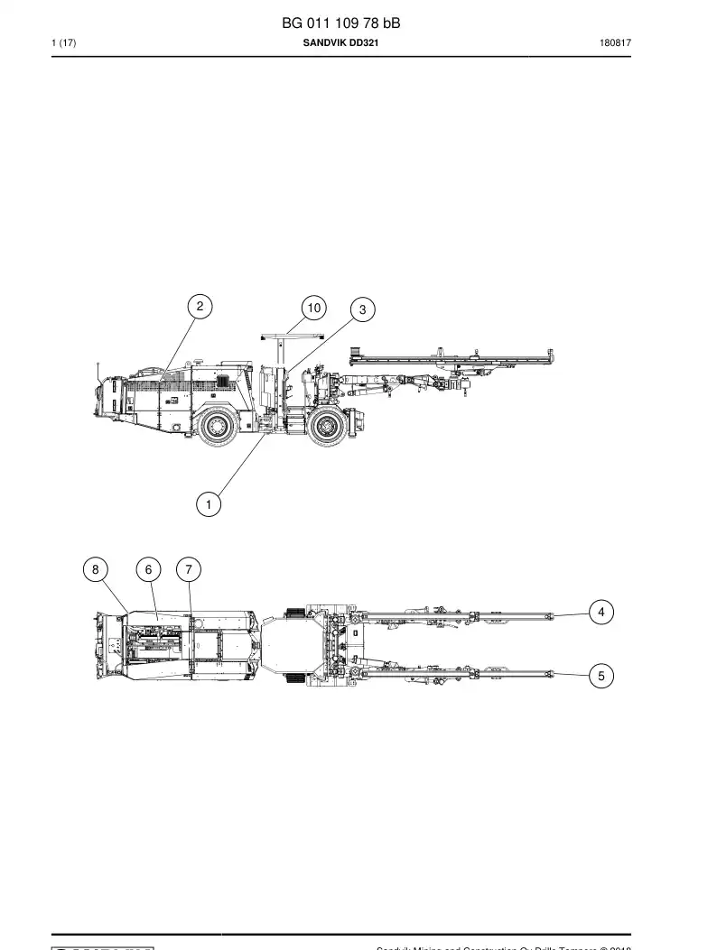 BG01110978b BG 011 109 78b Sandvik DD321 - Sandvik Technical Drawing