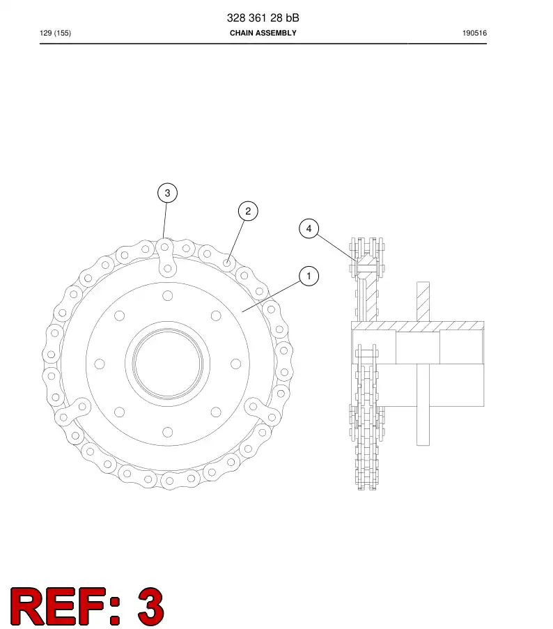 BG01111774a BG 011 117 74a LINK, CORRENTE - Sandvik Technical Drawing