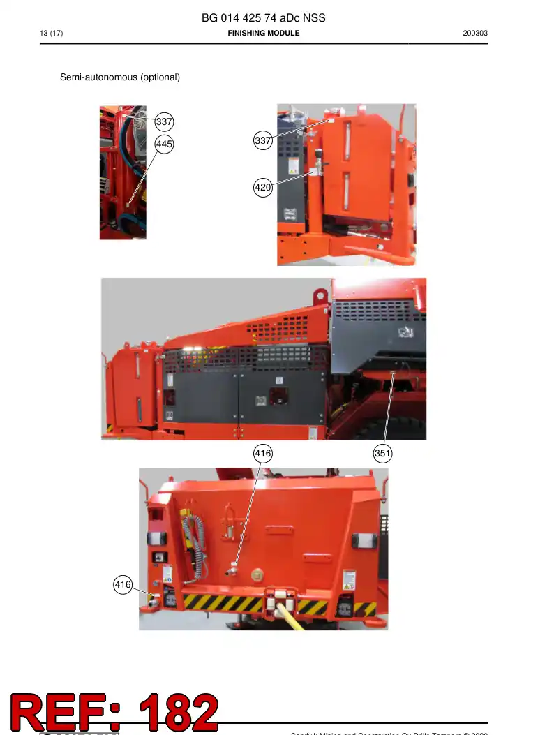 BG01113581a BG 011 135 81a Decal - Sandvik Technical Drawing