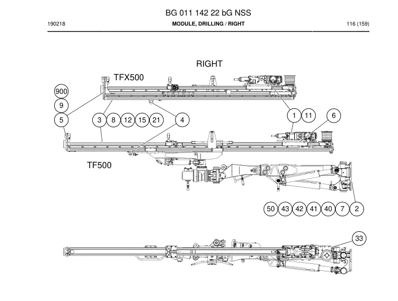 BG01114222b BG 011 142 22b Module, Drilling - Sandvik Technical Drawing
