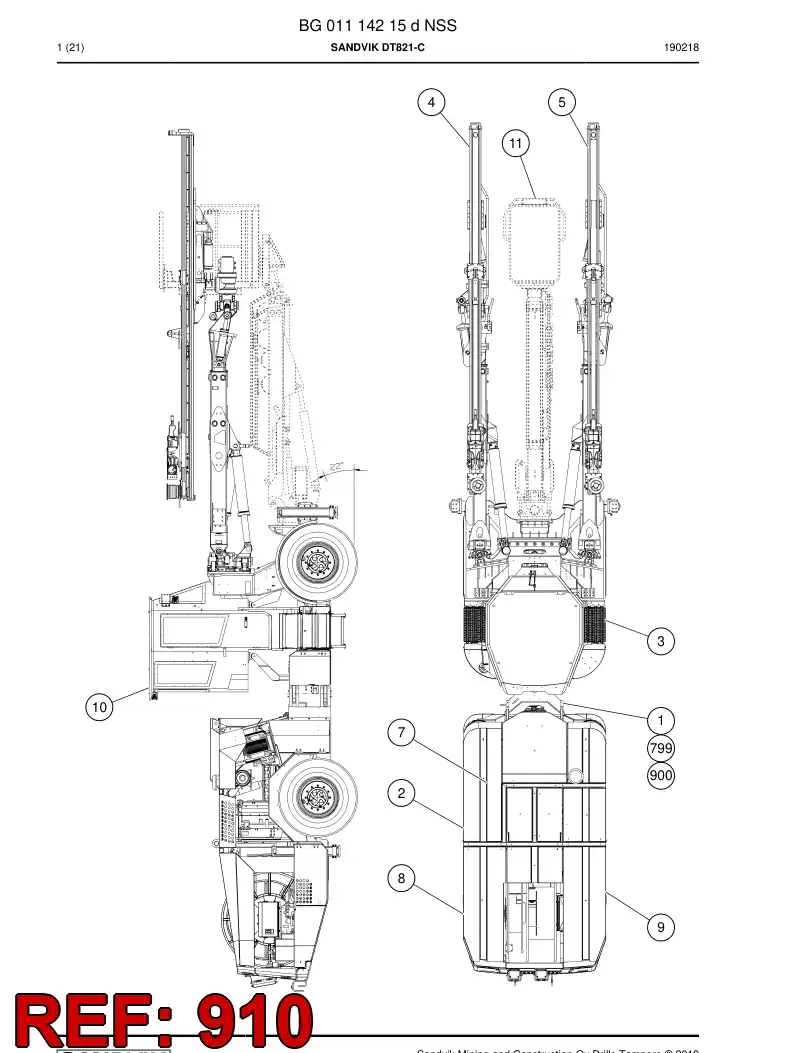 BG01114231a BG 011 142 31a Fluid Module - Sandvik Technical Drawing