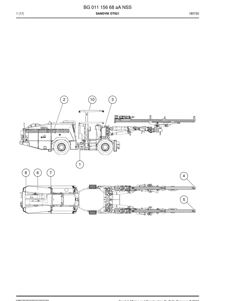 BG01115668a BG 011 156 68a Sandvik DT621 - Sandvik Technical Drawing