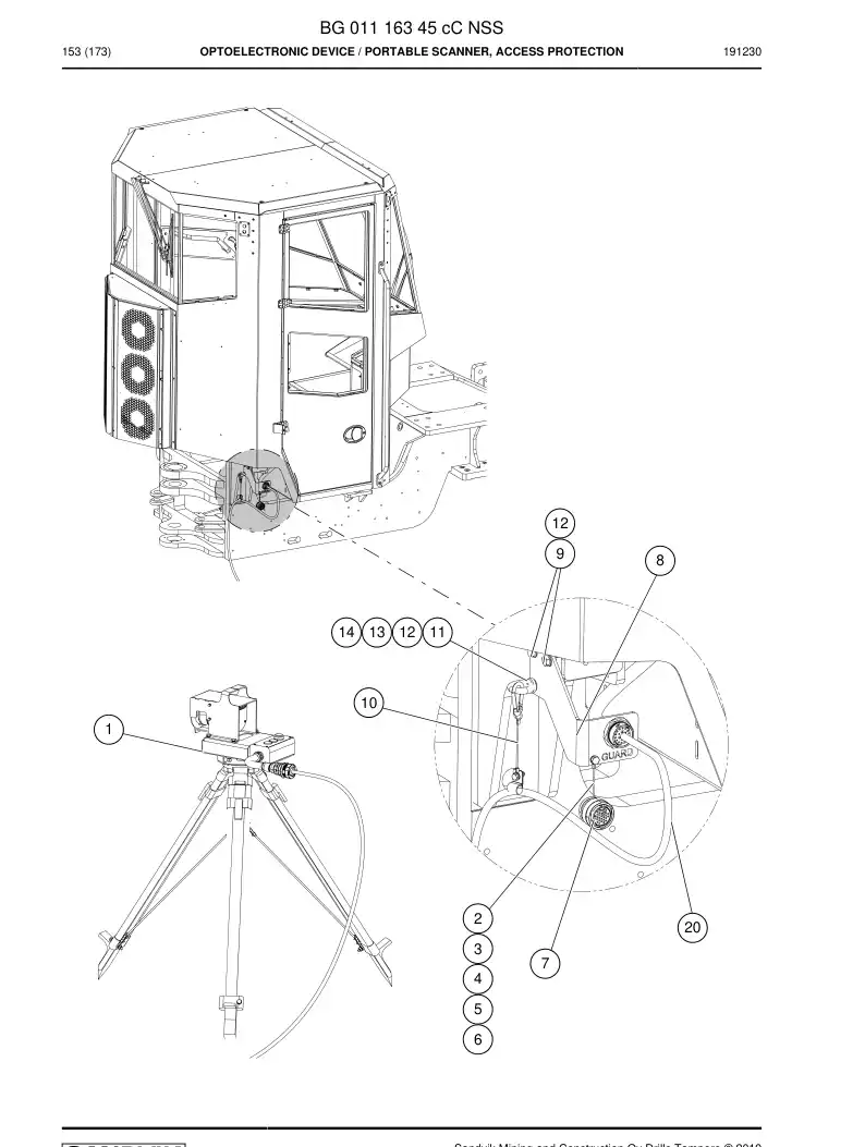 BG01116345c BG 011 163 45c Optoelectronic device - Sandvik Technical Drawing