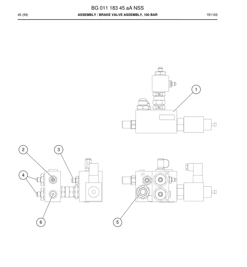 BG01118345a BG 011 183 45a Assembly - Sandvik Technical Drawing