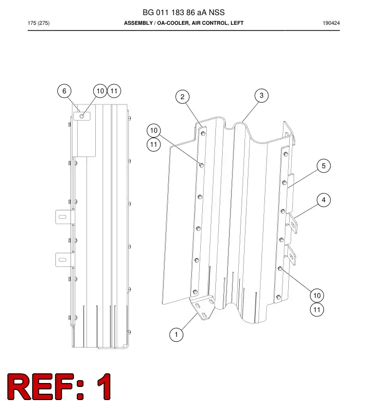 BG01118357a BG 011 183 57a Support Welding - Sandvik Technical Drawing