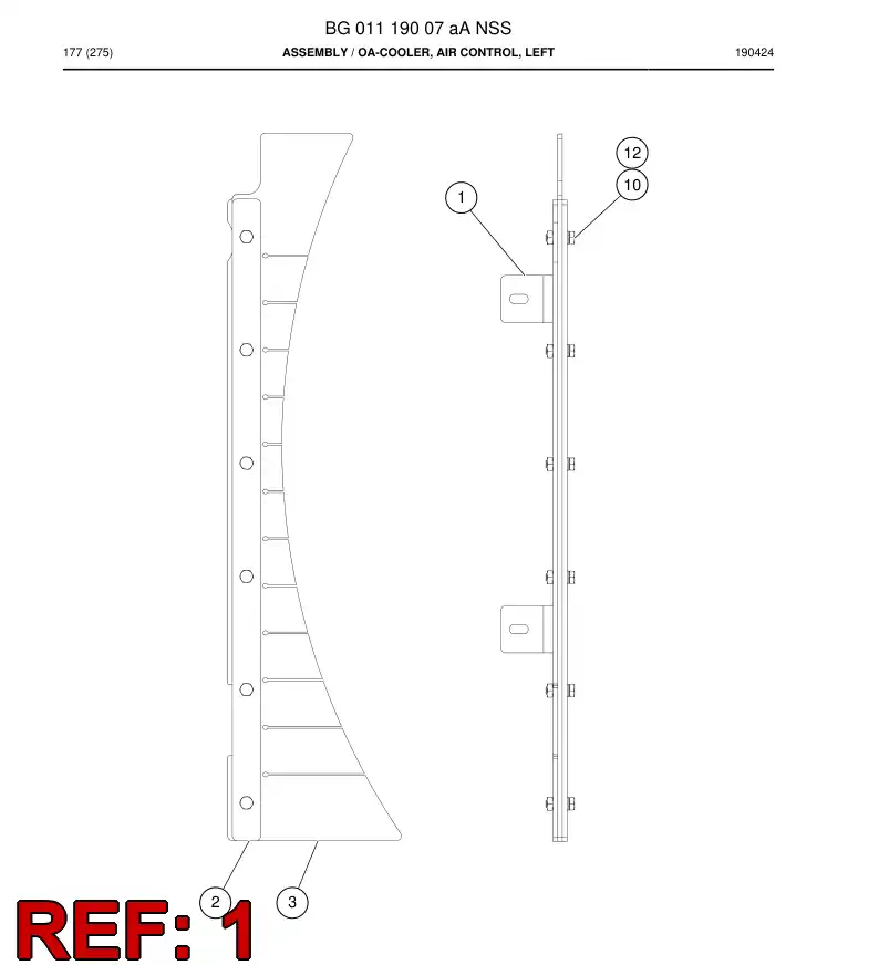 BG01119009a BG 011 190 09a Support Welding - Sandvik Technical Drawing