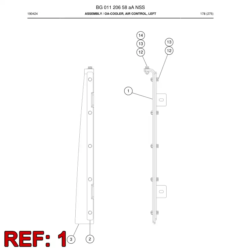 BG01119444a BG 011 194 44a Support Welding - Sandvik Technical Drawing