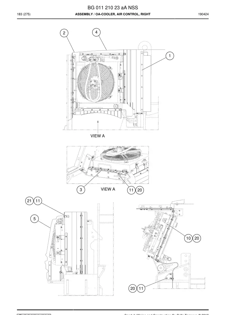BG01121023a BG 011 210 23a Assembly - Sandvik Technical Drawing