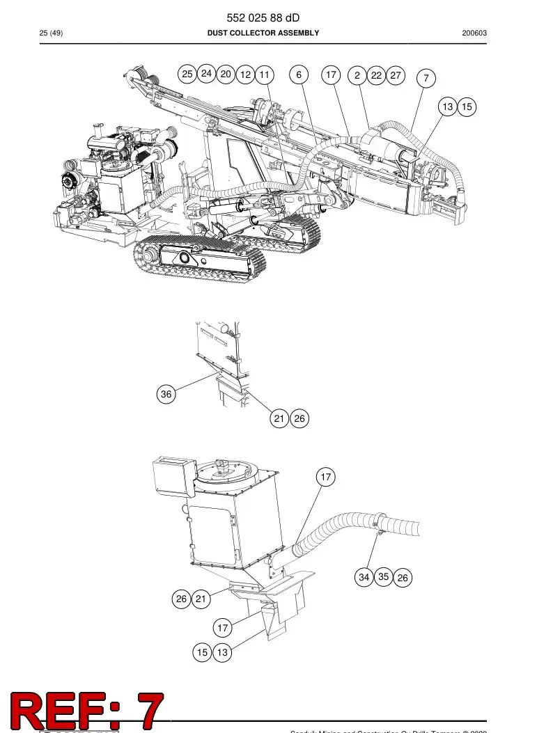 BG01122443a BG 011 224 43a Hose, Rubber - Sandvik Technical Drawing