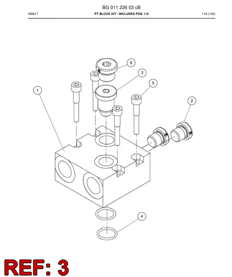 BG01122612b BG 011 226 12b Valve, Minimum Pressure - Sandvik Technical Drawing