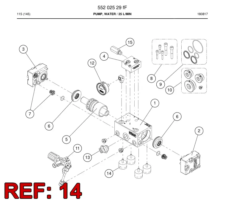 BG01122647b BG 011 226 47b KIT DE AMORTECIMENTO DE RUBBER - Sandvik Technical Drawing