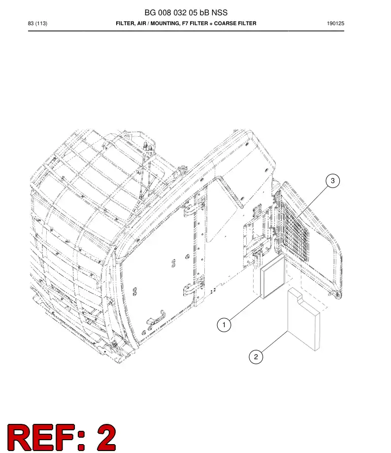 BG01122834a BG 011 228 34a Filter - Sandvik Technical Drawing