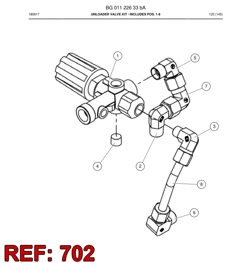 BG01123915a BG 011 239 15a CARRETE DEL KIT DE REPARACIN DE LA VLVULA DE DES - Sandvik Technical Drawing
