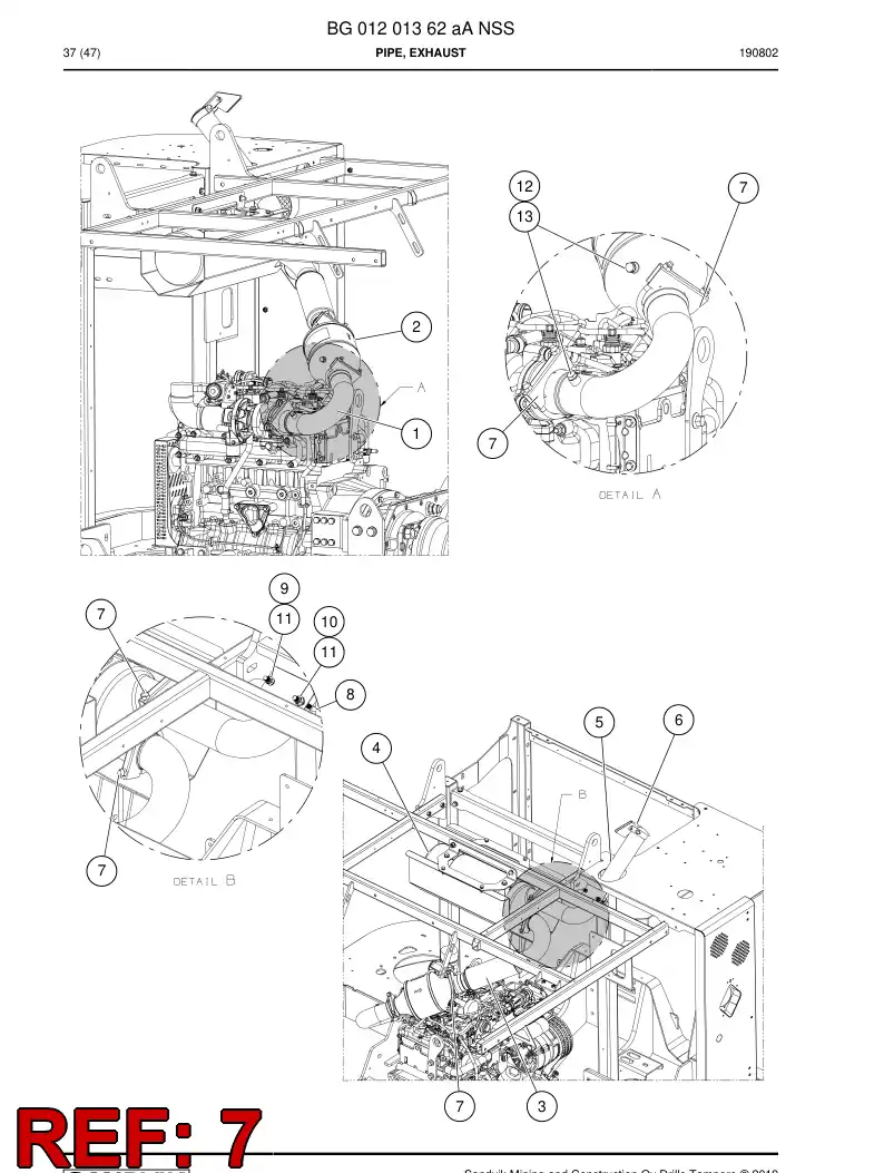 BG01124172a BG 011 241 72a Clamp, U-Bolt - Sandvik Technical Drawing