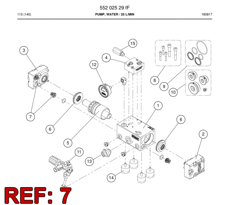 BG01124234c BG 011 242 34c KIT DE VLVULA DE AGUA - Sandvik Technical Drawing