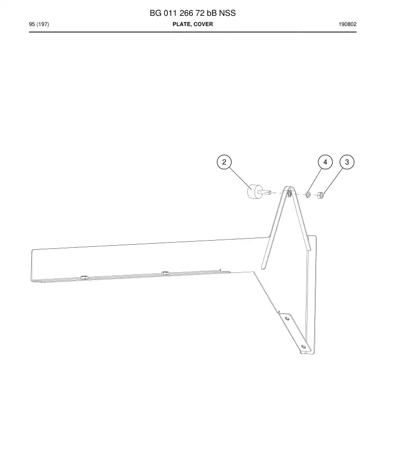BG01126672b BG 011 266 72b Plate, Cover - Sandvik Technical Drawing