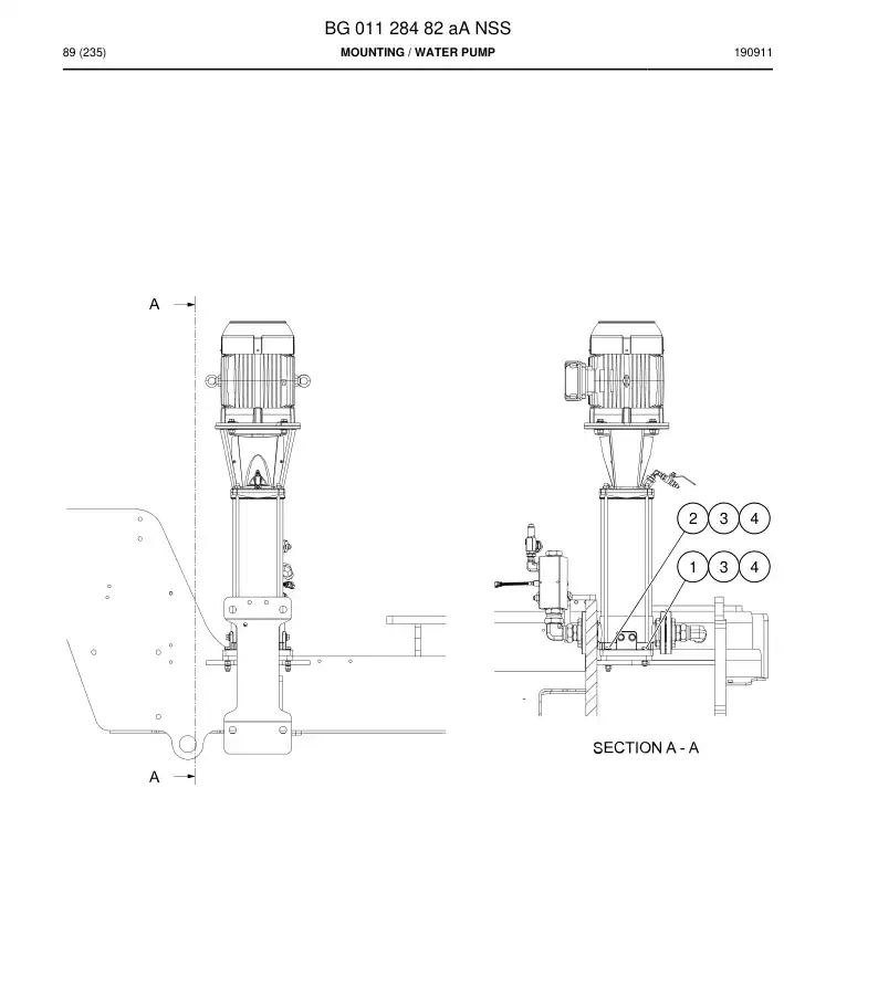 BG01128482a BG 011 284 82a Mounting - Sandvik Technical Drawing