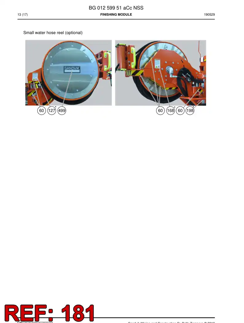 BG01128634a BG 011 286 34a Decal - Sandvik Technical Drawing