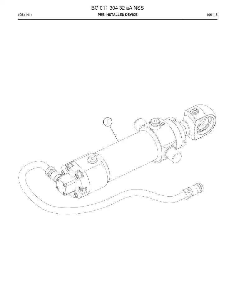 BG01130432a BG 011 304 32a Pre-Installed Device - Sandvik Technical Drawing