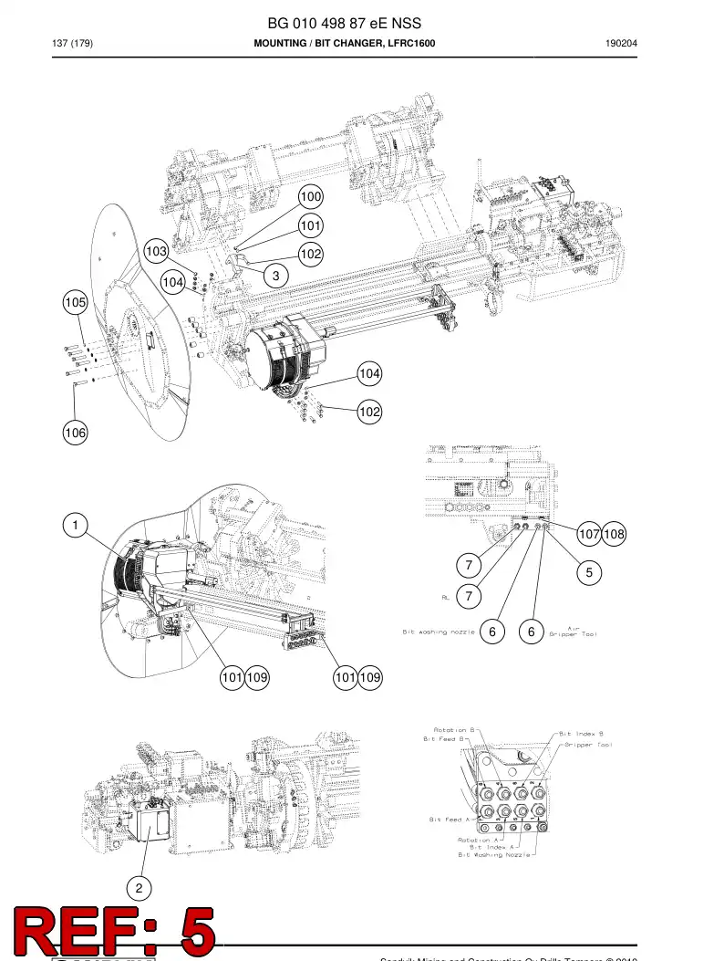 BG01131063a BG 011 310 63a PLATE, BULKHEAD - Sandvik Technical Drawing