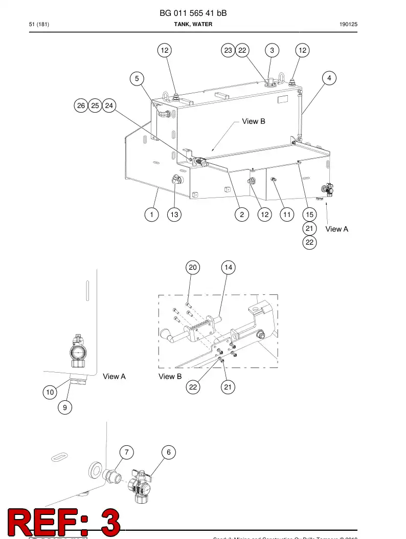 BG01132623b BG 011 326 23b Sensor, Level - Sandvik Technical Drawing