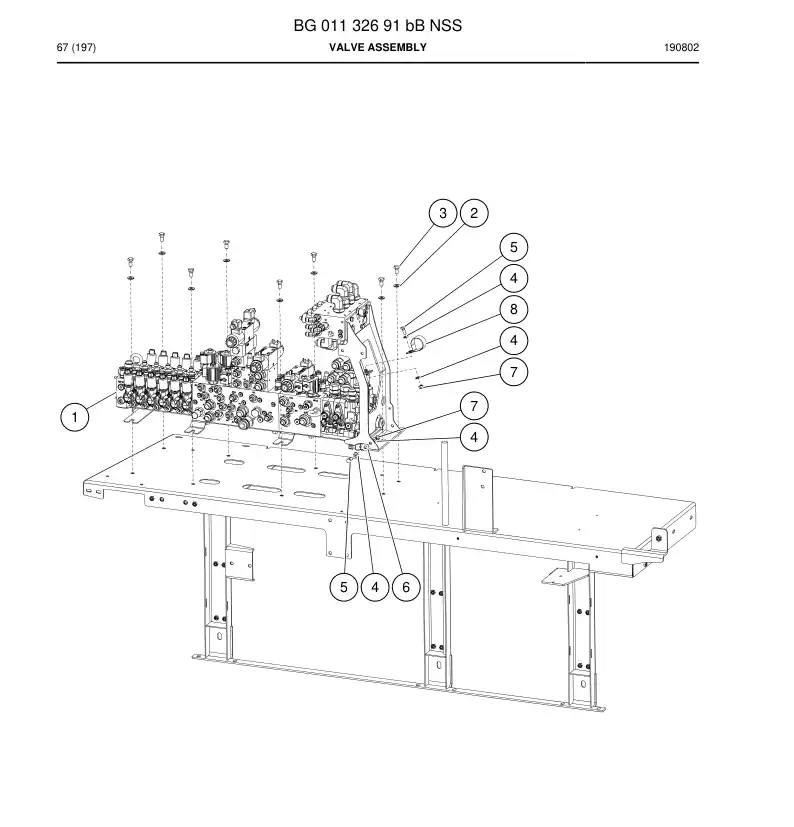 BG01132691b BG 011 326 91b Valve Assembly - Sandvik Technical Drawing