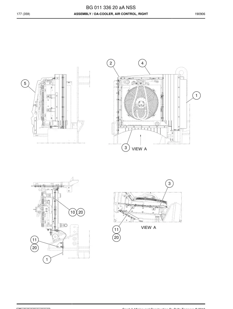 BG01133620a BG 011 336 20a Assembly - Sandvik Technical Drawing