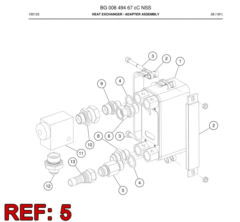 BG01136938a BG 011 369 38a Adapter - Sandvik Technical Drawing
