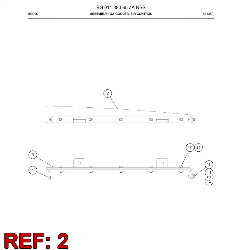 BG01138427a BG 011 384 27a Sheet, Rubber - Sandvik Technical Drawing