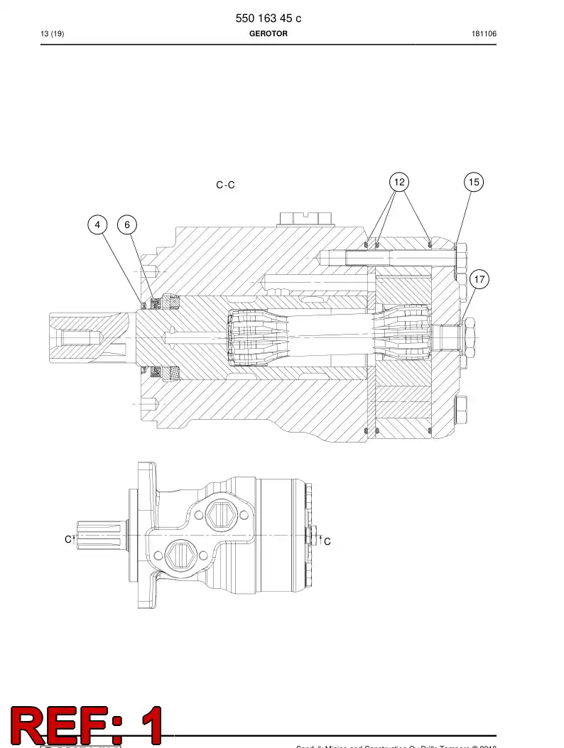 BG01142008a BG 011 420 08a Seal kit - Sandvik Technical Drawing
