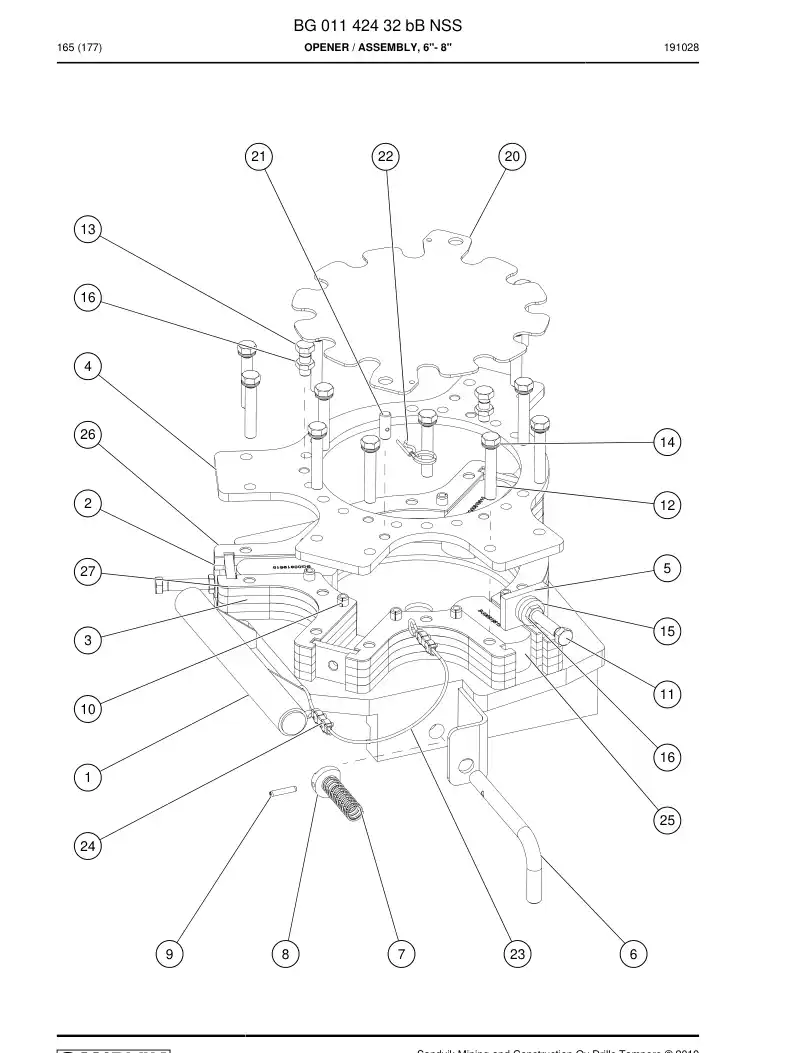 BG01142432b BG 011 424 32b Opener - Sandvik Technical Drawing