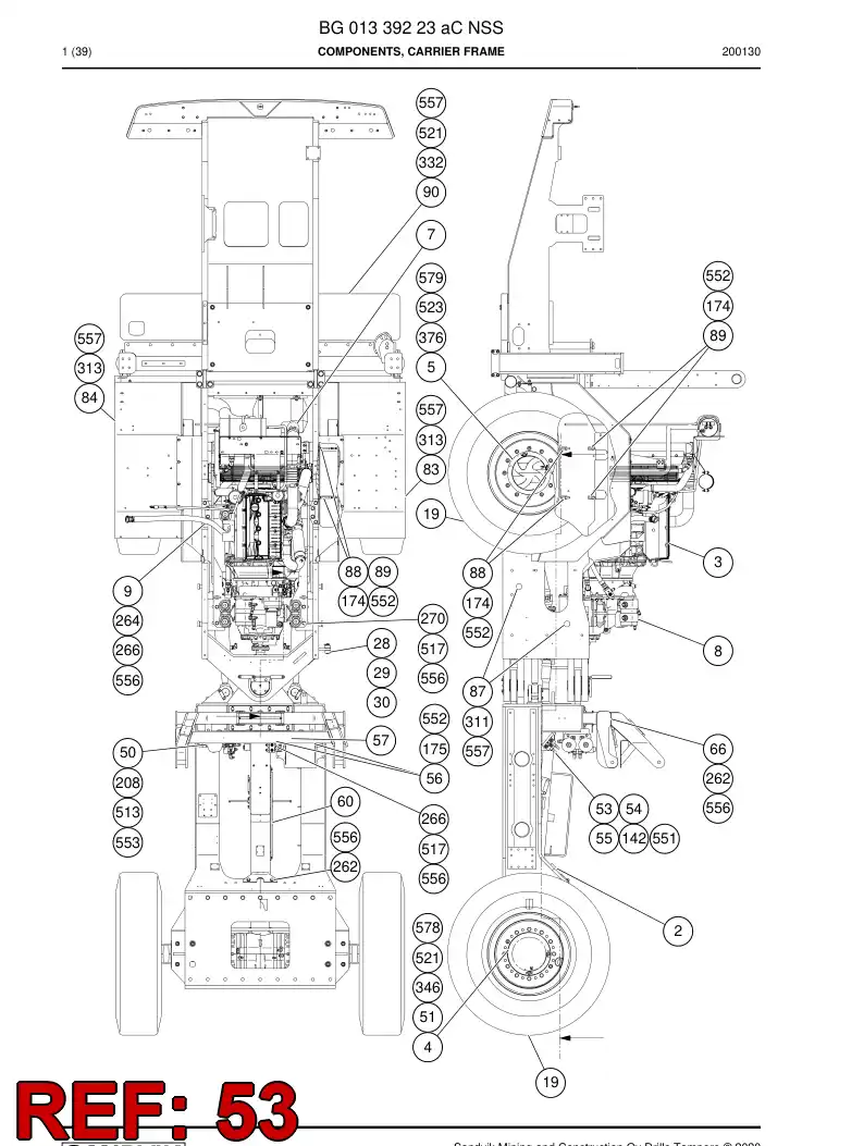 BG01152126a BG 011 521 26a Plate - Sandvik Technical Drawing