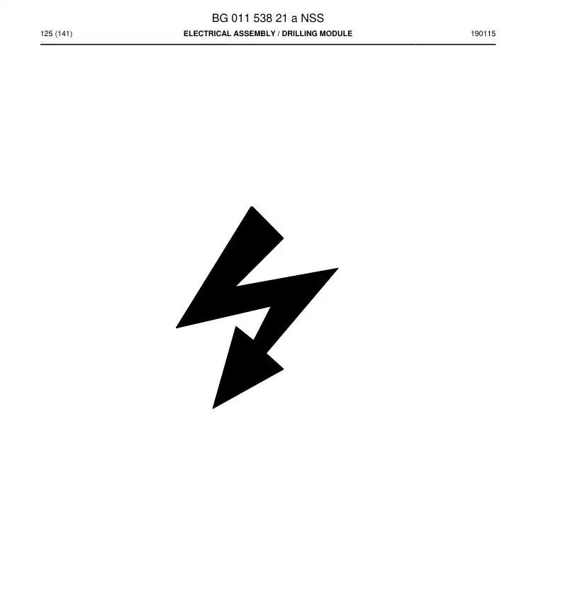 BG01153821b BG 011 538 21b Electrical Assembly - Sandvik Technical Drawing
