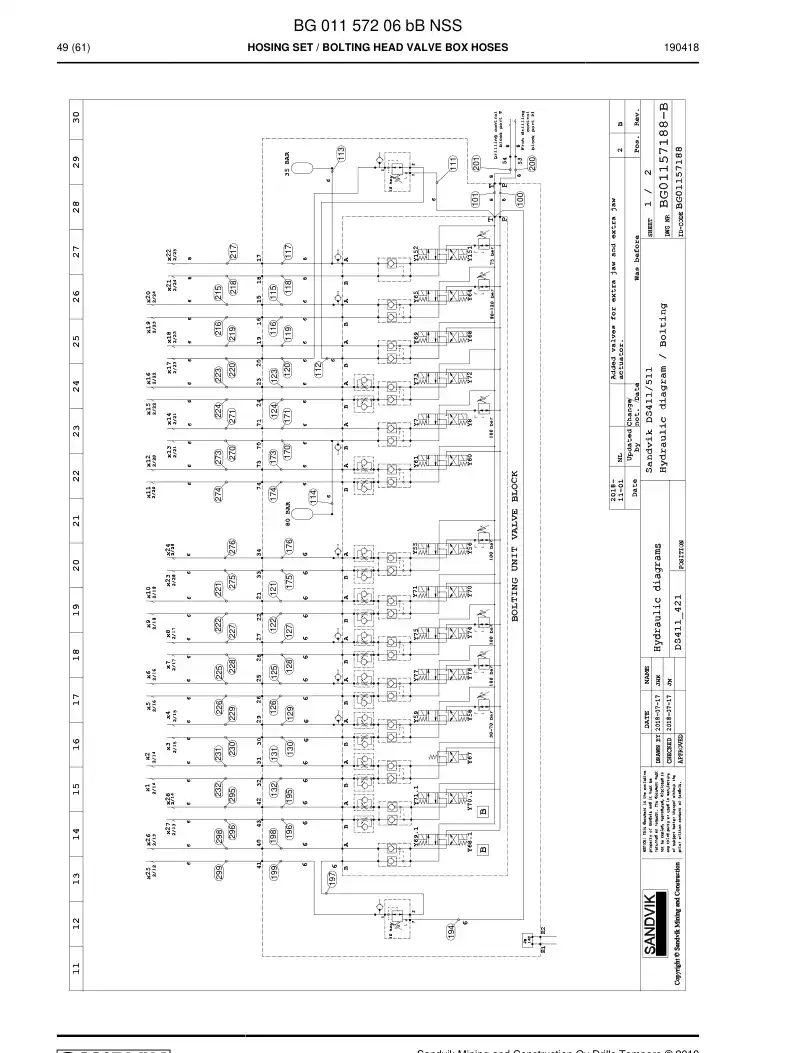 BG01157206b BG 011 572 06b Hosing Set - Sandvik Technical Drawing