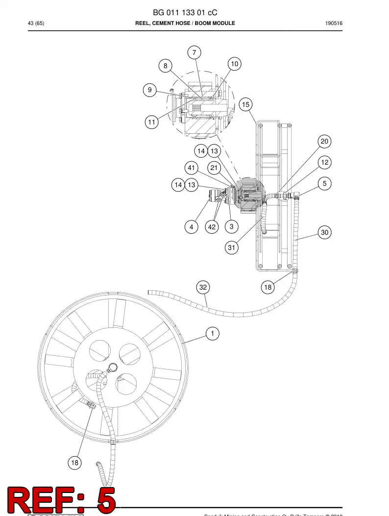 BG01157979a BG 011 579 79a Adapter Assembly - Sandvik Technical Drawing