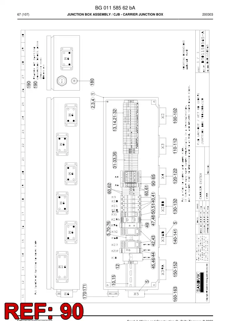 BG01158704a BG 011 587 04a MDULO DO DIODO - Sandvik Technical Drawing