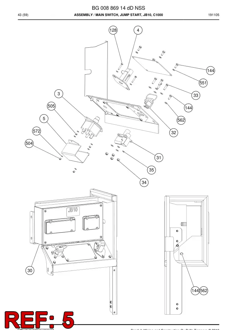 BG01166199c BG 011 661 99c Plate, Plastic - Sandvik Technical Drawing