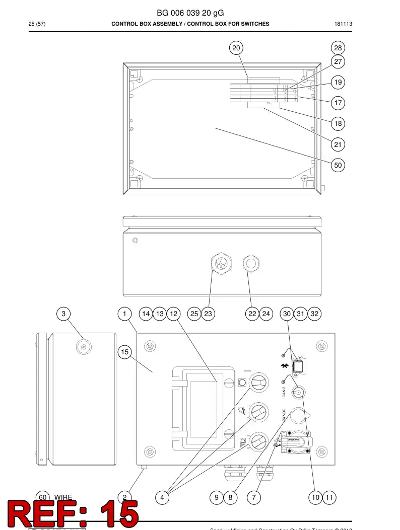 BG01167691a BG 011 676 91a Decal - Sandvik Technical Drawing