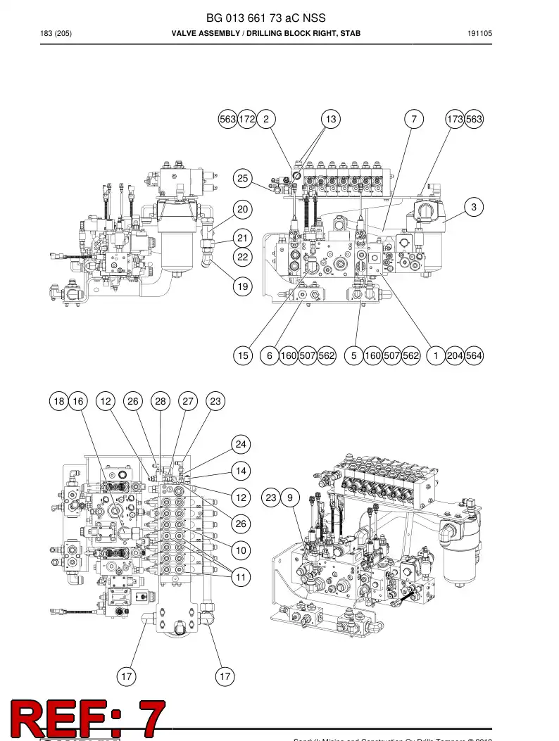 BG01168080a BG 011 680 80a Pipe Assembly - Sandvik Technical Drawing