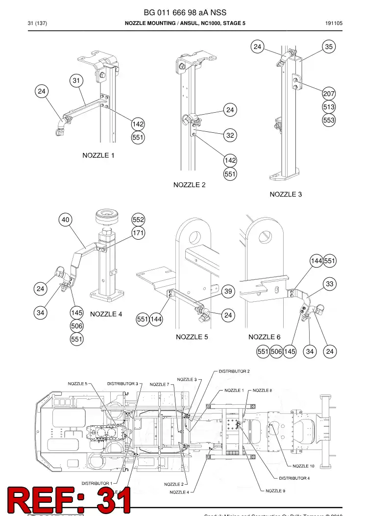 BG01169498a BG 011 694 98a Bracket - Sandvik Technical Drawing