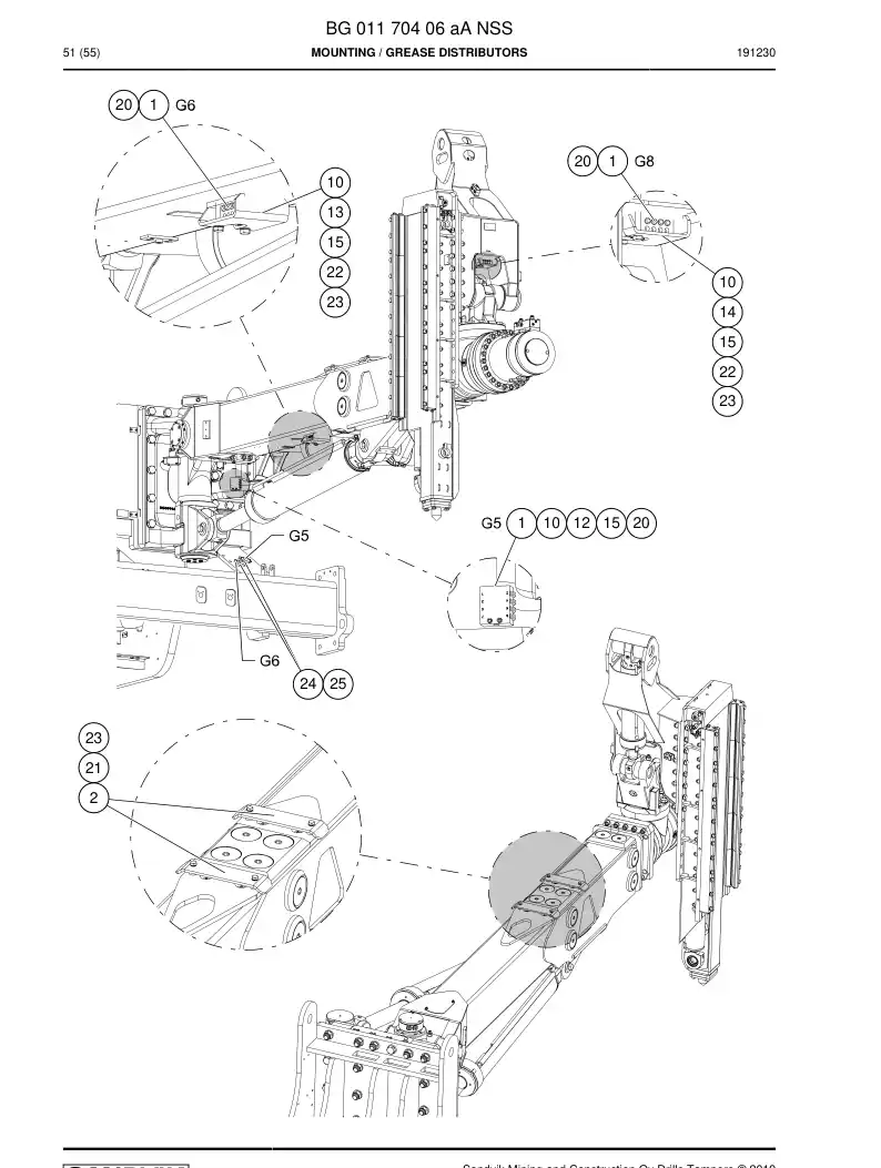 BG01170406a BG 011 704 06a Mounting - Sandvik Technical Drawing
