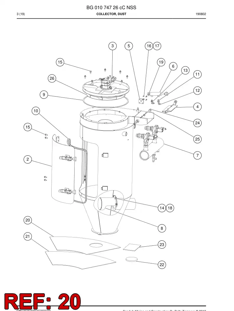 BG01170670a BG 011 706 70a Sheet, Rubber - Sandvik Technical Drawing