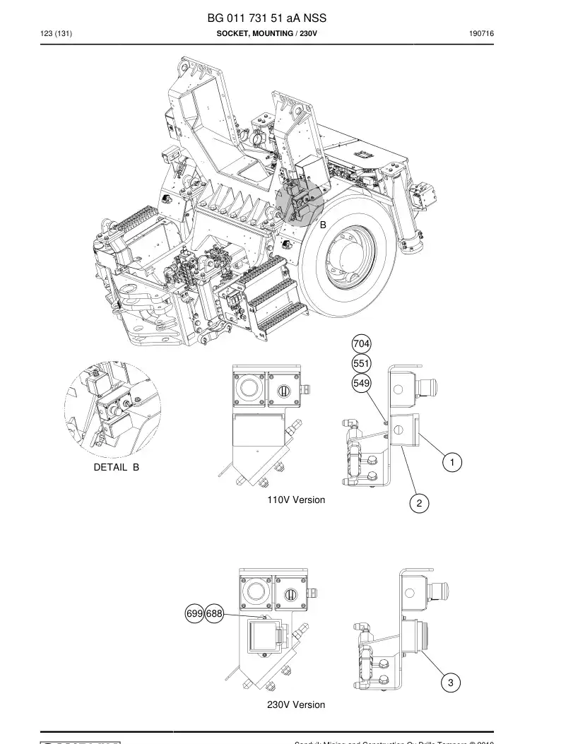 BG01173151a BG 011 731 51a Socket, Mounting - Sandvik Technical Drawing