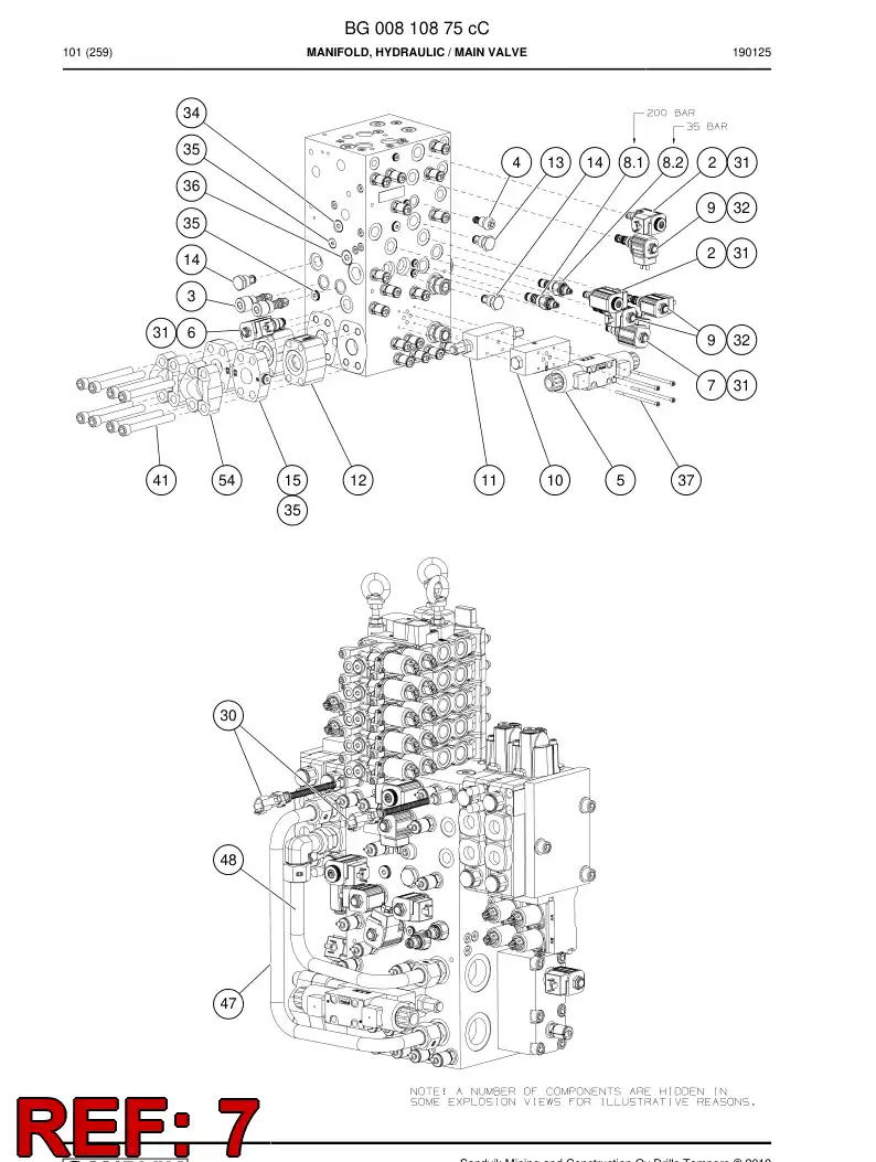 BG01179278a BG 011 792 78a Valve, Poppet, Directional - Sandvik Technical Drawing